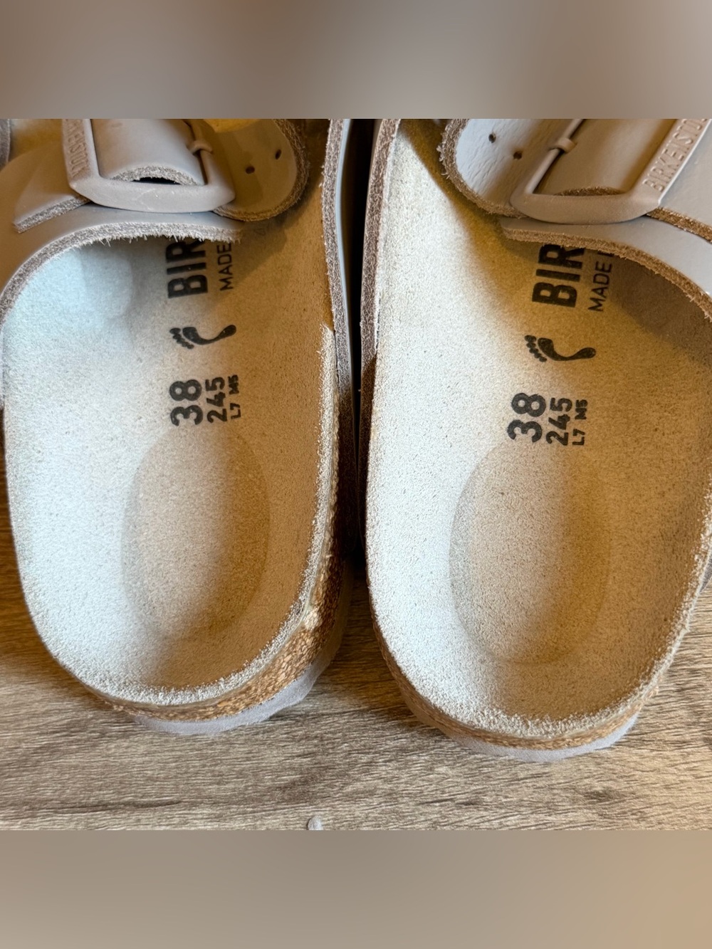 NWOB Birkenstock Arizona split gray sandals Women’s size 7 - Picture 6 of 14